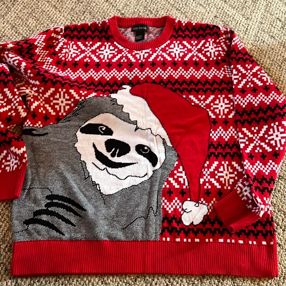 Ugly Christmas Sweater with Sloth